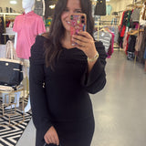 Black Rubi Knit Mini Dress