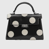 Black Polka Dot Recycled Vegan Purse