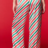 CANDY CANE STRIPE SATIN PAJAMA SET