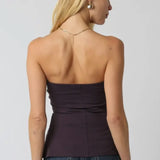 Adela Plum Tube Top