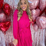 PINK HARMONY GROOVER BUTTON UP MINI DRESS  (size XL left)