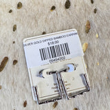 SILVER GOLD DIPPED BAMBOO EARRINGS