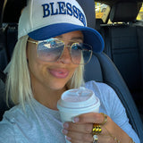 BLUE BLESSED TRUCKER HAT