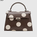 Brown Polka Dot Recycled Vegan Purse