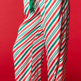 CANDY CANE STRIPE SATIN PAJAMA SET