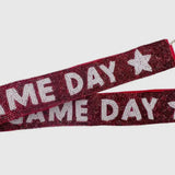 MAROON + WHITE GAMEDAY BEADED STRAP