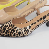 LEOPARD SLINGBACK KITTEN HEELS