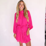 PINK HARMONY GROOVER BUTTON UP MINI DRESS  (size XL left)