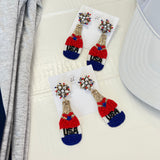 USA beaded earrings