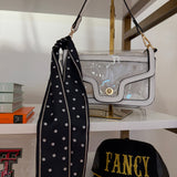 WHITE POLKA DOT TWILLY SCARF