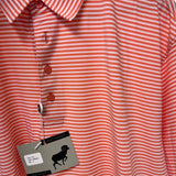 HORN LEGEND ORANGE AND WHITE STRIPED POLO