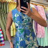 WILLA FLORAL MAIZE JACQUARED SLEEVELESS TOP