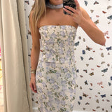 LILAC FLORAL KALILA MIDI SKIRT & TOP SET