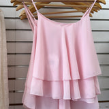 LIGHT PINK RUFFLE TANK
