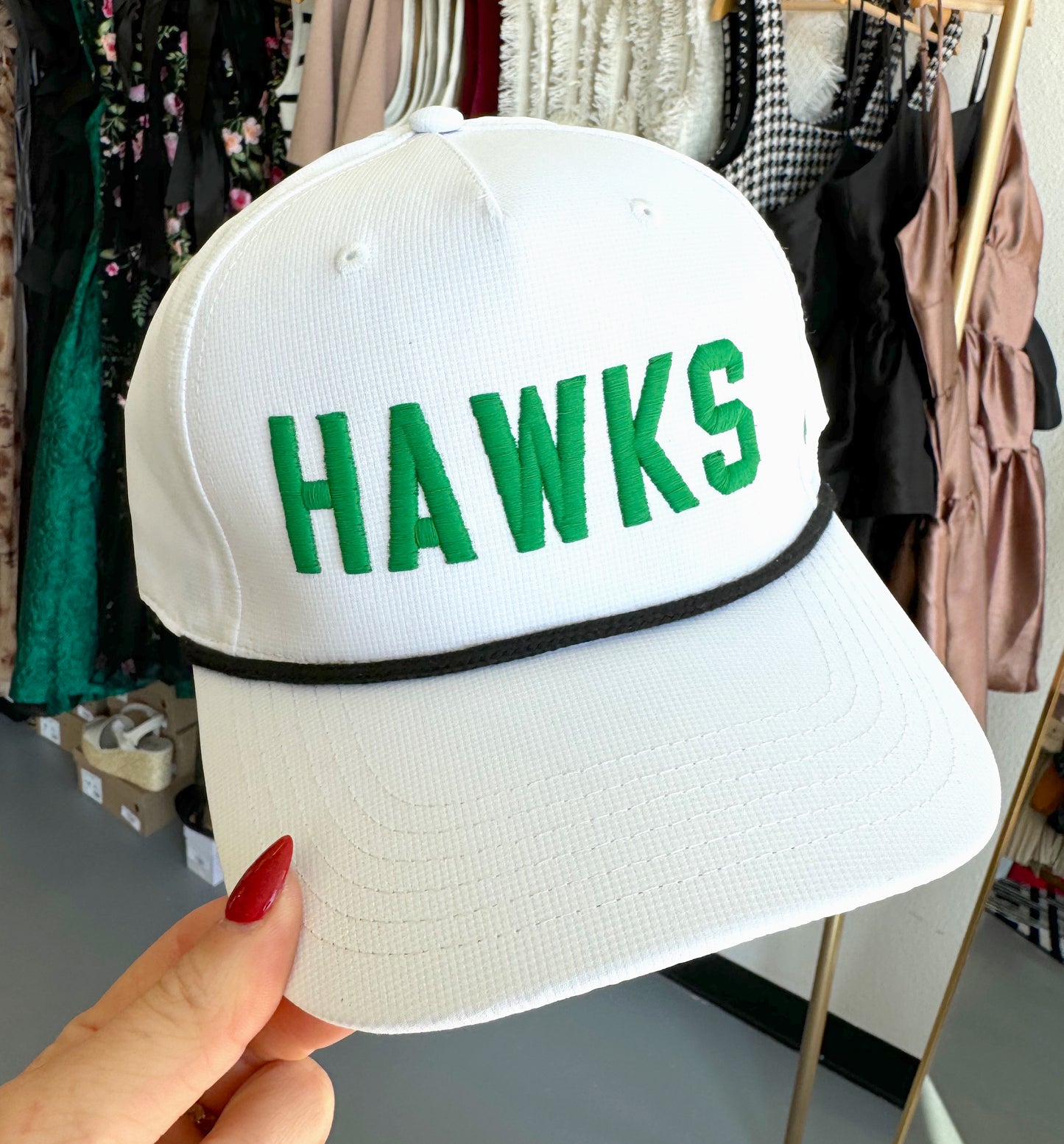 VINTAGE WHITE HAWKS ROPE HAT