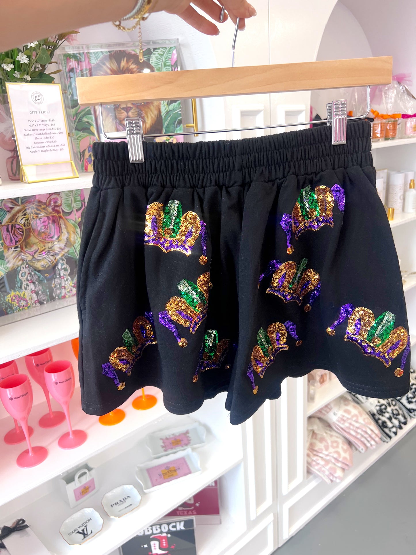 MARDI GRAS SEQUIN SHORTS