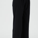 BLACK HIGH WAISTED PLEATED DRESS PANTS