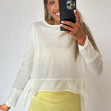 White Longsleeve Flow Top