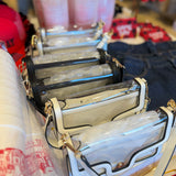 BLACK ENVELOPE SHOULDER CLEAR PURSE