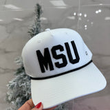 VINTAGE WHITE MSU HAT