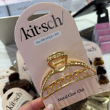 Open Shape Claw Clip - Gold