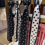 WHITE POLKA DOT TWILLY SCARF