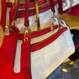 RED GAMEDAY CLEAR SATCHEL BAG