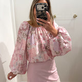 PINK FLORAL EISLEY BLOUSE
