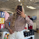 MOCHA PINSTRIPE LONGSLEEVE BUTTON DOWN
