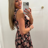 LBK MAUVE FLORAL CLEMENTINE DRESS