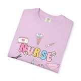 Nurse Cute Icons T-Shirt | Pastel Medical Graphic Tee for Nurses