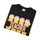 Teacher Pencil & Apple Graphic T-Shirt | Cute Back-to-School Gift for Educators