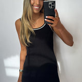 Black Knit Athletic Dress