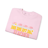 Teacher Pencil Crewneck Sweatshirt | Cute Pink & Yellow Teacher Appreciation Gift