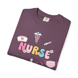 Nurse Cute Icons T-Shirt | Pastel Medical Graphic Tee for Nurses