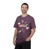 Nurse Cute Icons T-Shirt | Pastel Medical Graphic Tee for Nurses
