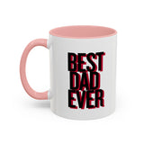 Best Dad Ever Coffee Mug | Accent Black Handle 11/15oz