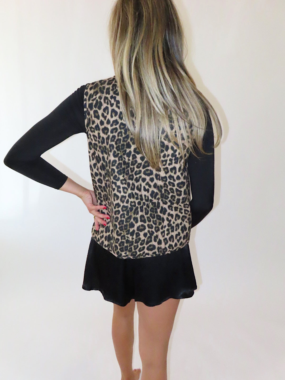 LEOPARD BOW TIE VEST