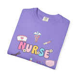 Nurse Cute Icons T-Shirt | Pastel Medical Graphic Tee for Nurses