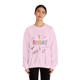 Nurse Medical Icons Crewneck Sweatshirt – Cute Nurse Graphic Pullover