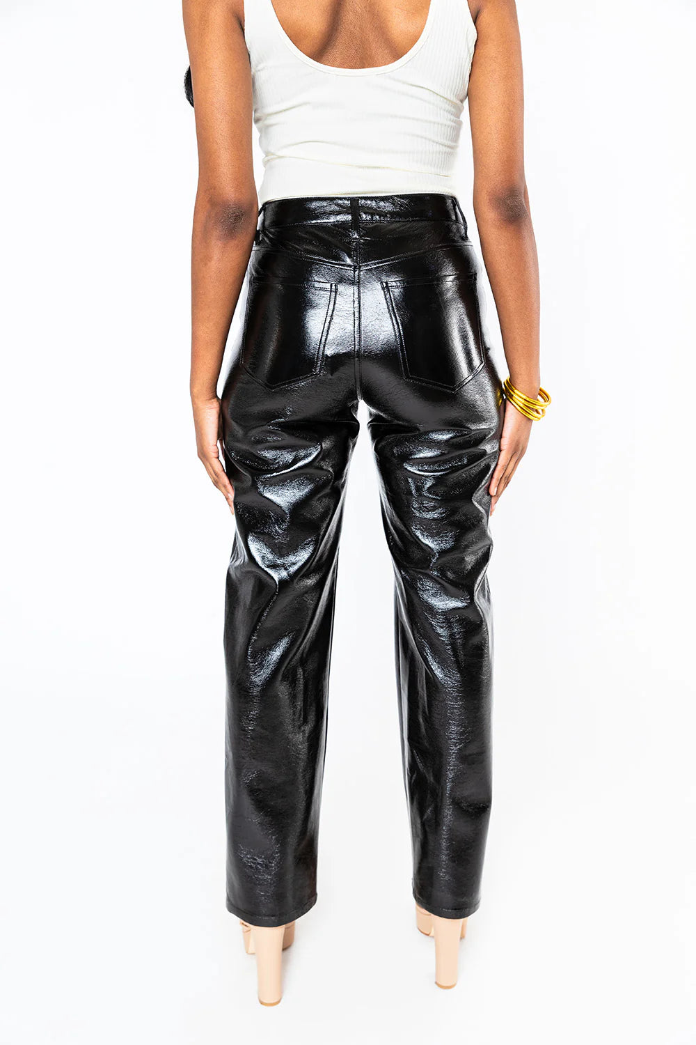 BUDDYLOVE YARA BLACK VEGAN LEATHER PANT