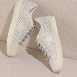 JOANN GREY STUDDED SNEAKERS