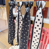WHITE POLKA DOT TWILLY SCARF
