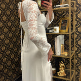 White Lace Corset Sweetheart Dress