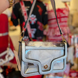 SILVER ENVELOPE SHOULDER CLEAR PURSE