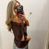 LBK BROWN FRINGE PANTS