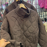 Brown Quilted Puffer Jacket
