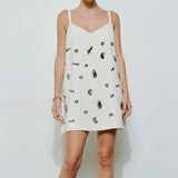 White Embellished Mini Dress