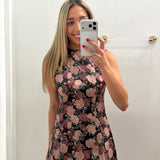 LBK MAUVE FLORAL CLEMENTINE DRESS