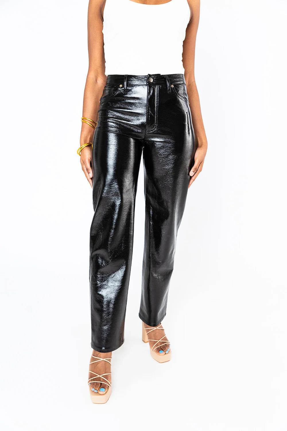 BUDDYLOVE YARA BLACK VEGAN LEATHER PANT